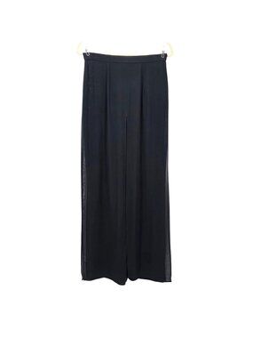 Vintage Tadashi Womens 12 Pants Wide Leg Layered Black Dress Pants Cocktail 90s